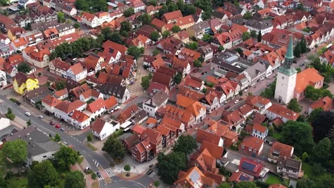 Aerial view around the old town of the city Burgdorf 库存影片 306021852