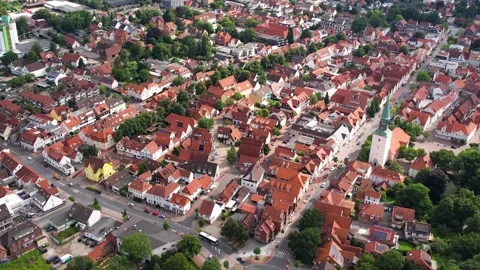 Aerial view around the old town of the city Burgdorf Видео 306021884