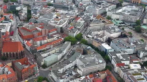 Aerial view around the old town of the city Hanover 库存影片 306021946