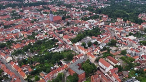 Aerial view around the old town of the city Stendal 库存影片 306097827