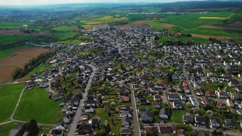 Aerial view around the old town of the city Hadamar 库存影片 307174784