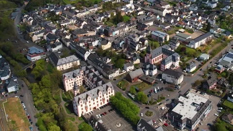 Aerial view around the old town of the city  Darmstadt 库存影片 307242546