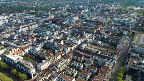 Aerial view around the old town of the city  Darmstadt 库存影片 307245052