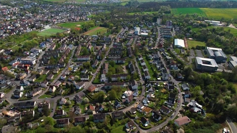 Aerial view around the old town of the city  Diez Stockbeeldmateriaal 307246322