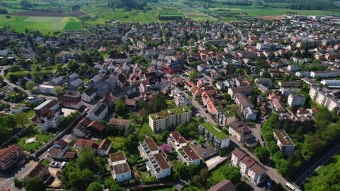 Aerial view around the old town of the city Aesch 库存影片 308288896