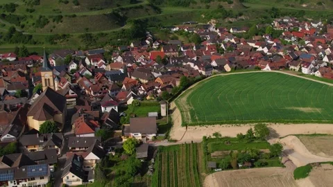 Aerial view around the old town of the city Vogtsburg 库存影片 309018953
