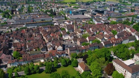 An aerial view around the old town of the city Zofingen 库存影片 309024611