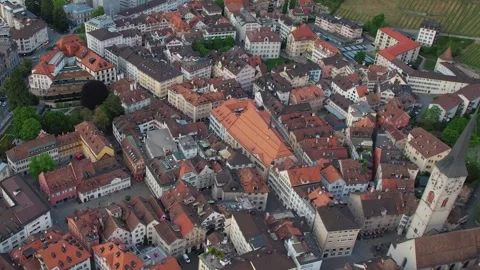 Aerial view around the old town of the city Chur 库存影片 309144117