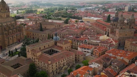 Aerial view around the old town of the city  Salamanca in  Spain Stockbeeldmateriaal 336916543