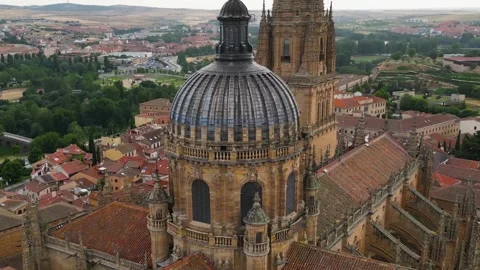 Aerial view around the old town of the city  Salamanca in  Spain 库存影片 336916809