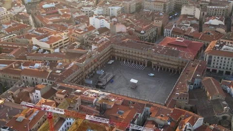 Aerial view around the old town of the city  Salamanca in  Spain Vidéo 336917065