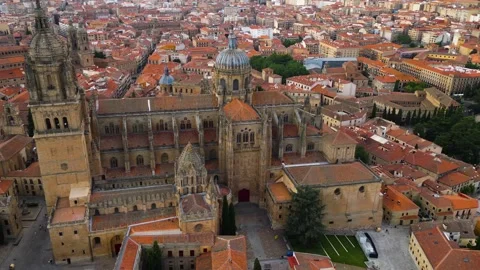 Aerial view around the old town of the city  Salamanca in  Spain 库存影片 336917178