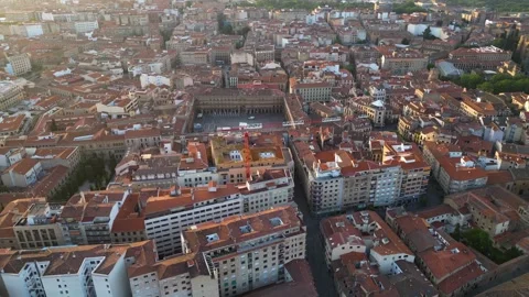 Aerial view around the old town of the city  Salamanca in  Spain 库存影片 336918155