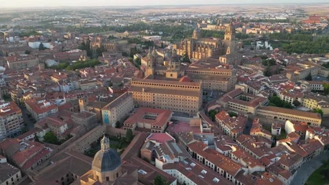 Aerial view around the old town of the city  Salamanca in  Spain Stockbeeldmateriaal 336918441
