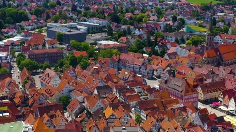 Aerial view around the old town of the city Schorndorf 库存影片 337562151