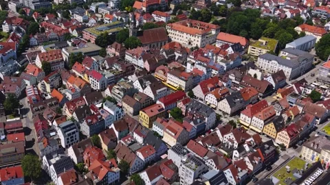 Aerial view around the old town of the city Göppingen in Germany 库存影片 338240141