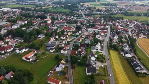 Aerial view around the old town of the city Dasing  库存影片 338291614