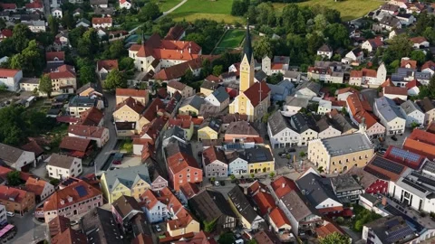Aerial view around the old town of the city Dietfurt 库存影片 338292189
