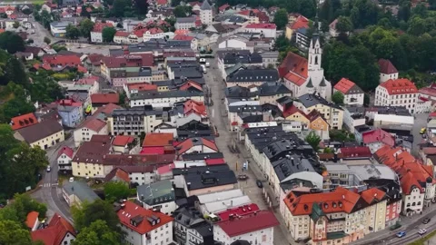 Aerial view around the old town of the city Bad Tölz 库存影片 339780291