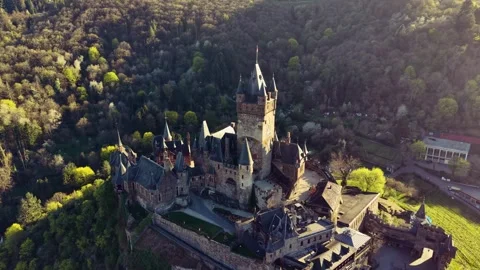 Aerial view around the old town of the city Cochem 스톡 동영상 339793826