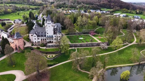 Aerial view around the old town of the city Colmar-Berg 库存影片 339800584