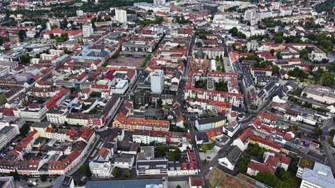 Aerial view around the old town of the city Hanau 库存影片 340610644