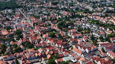 Aerial view around the old town of the city Springe 動画素材 340919310