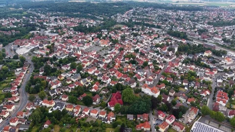 Aerial view around the old town of the city Lage 库存影片 341020957