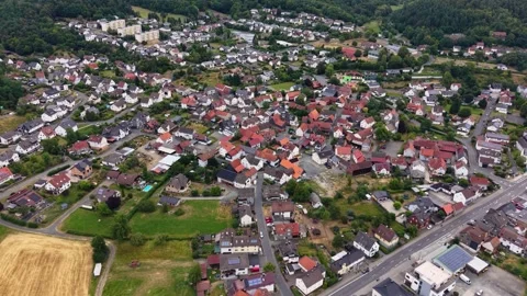 Aerial view around the old town of the city Dautphetal 库存影片 341028816