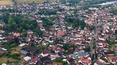 Aerial view around the old town of the city Gedern 库存影片 341029804