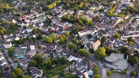 Aerial view around the old town of the city Haan Vidéo 341321192