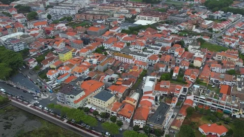 Aerial view around the old town of the city Esposende Vidéo 341436084