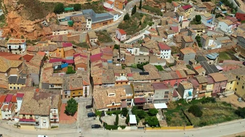 Aerial view around the old town of the city Ariza 库存影片 341439909
