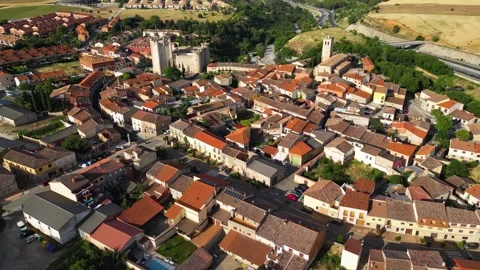 Aerial view around the old town of the city Torija 库存影片 341473087
