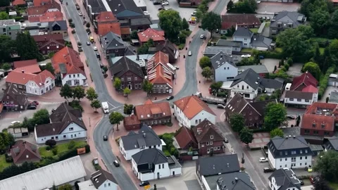 Aerial view around the old town of the city Zetel 動画素材 341531696