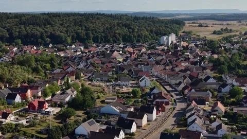 Aerial view around the old town of the city Neibsheim Stock Footage 341701513