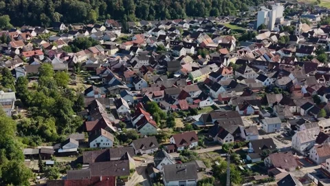 Aerial view around the old town of the city Neibsheim 库存影片 341701598
