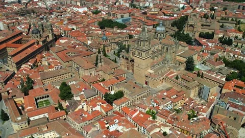 Aerial view around the old town of the city Salamanca 库存影片 341771391