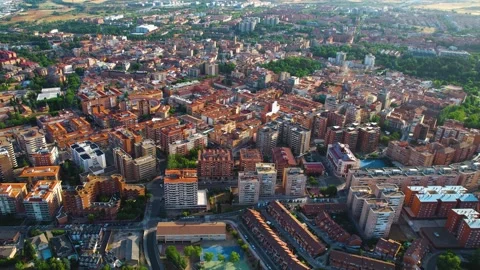 Aerial view around the old town of the city Guadalajara 库存影片 341774623