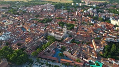 Aerial view around the old town of the city Alcala De Henares 库存影片 341774748