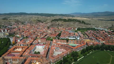 Aerial view around the old town of the city Calatayud 库存影片 341801422