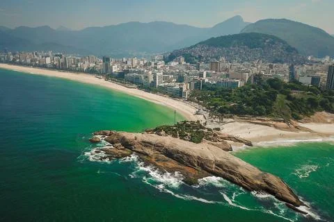 Aerial View of Arpoador Rock 스톡 사진