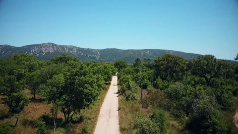 Aerial view of Arrabida Mountains, Setubal, Portugal Stock Footage 84110912