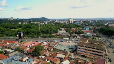 Aerial view of Arusha cityscape , It s a gateway to safari destinations and.. Stock Footage 324550595
