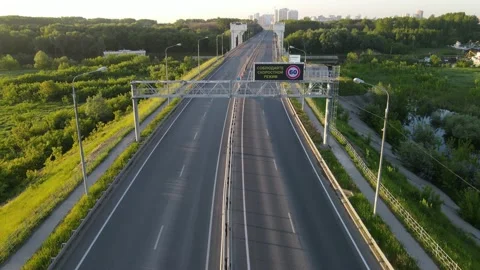 Aerial view of an asphalt road Stock Footage 199979429