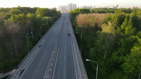 Aerial view of an asphalt road Stock Footage 199979520