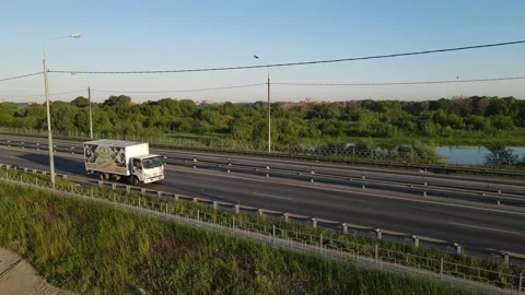 Aerial view of an asphalt road Stock Footage 199998153