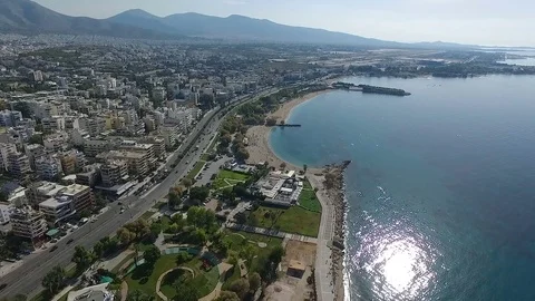 Aerial view of Athens in Greece Stock Footage 74831114