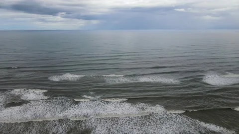 Aerial view of atlantic ocean Stock Footage 147111086