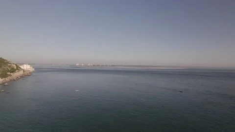 Aerial view of Atlantic Ocean Stock Footage 228823203